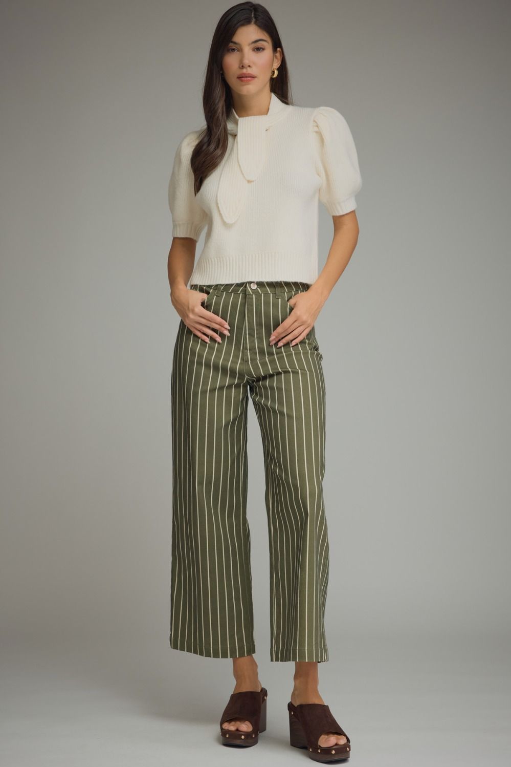 The Main Street Stripe Pants – Olive