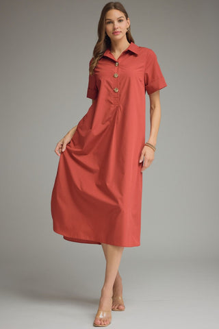 The Hadley Midi Dress – Brick