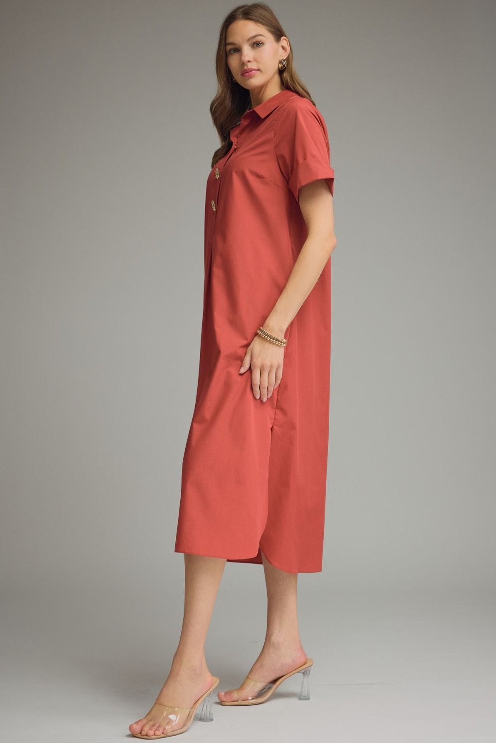 The Hadley Midi Dress – Brick