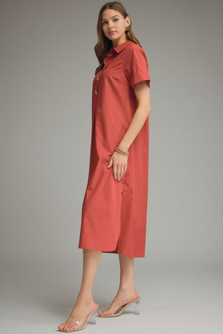 The Hadley Midi Dress – Brick