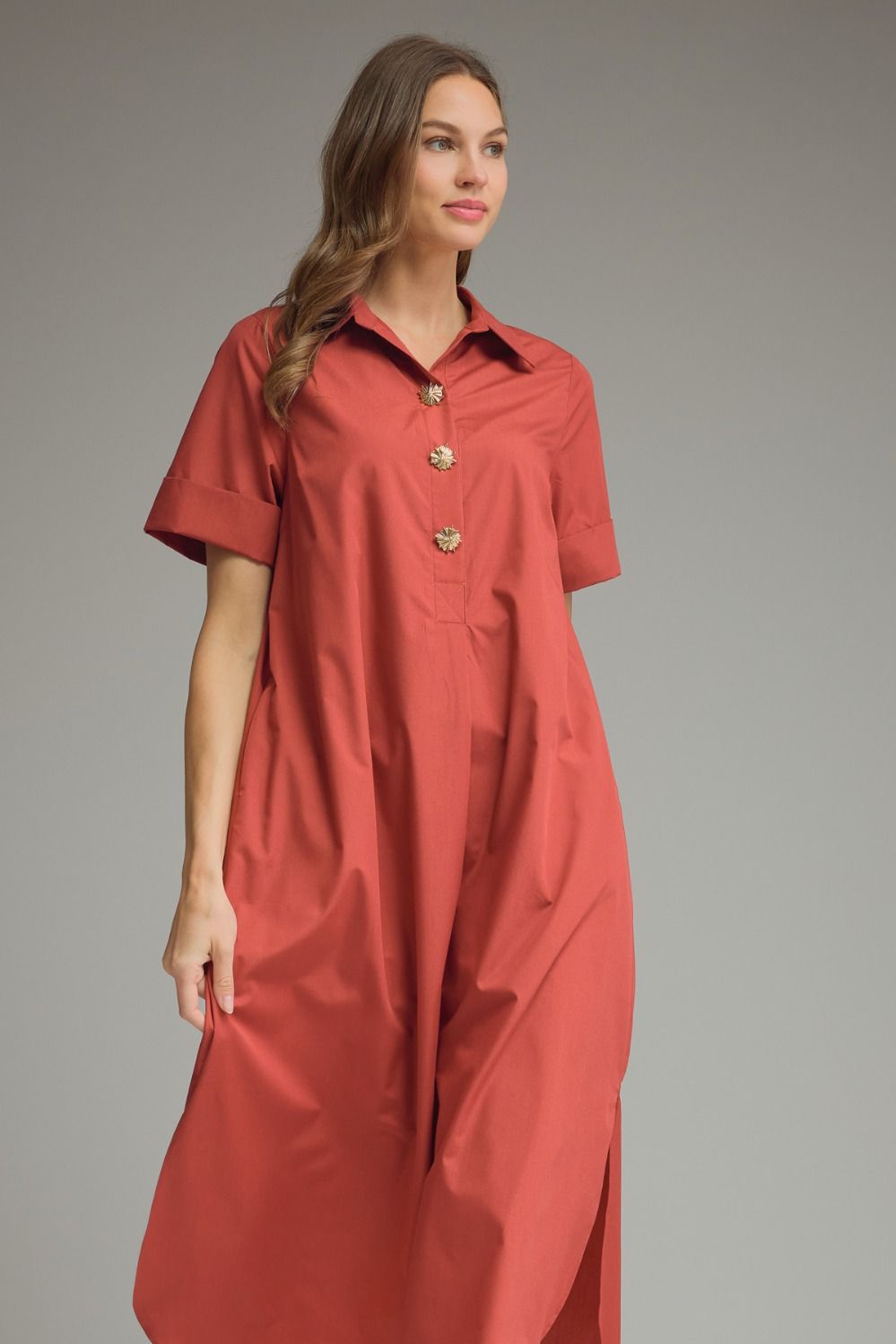 The Hadley Midi Dress – Brick