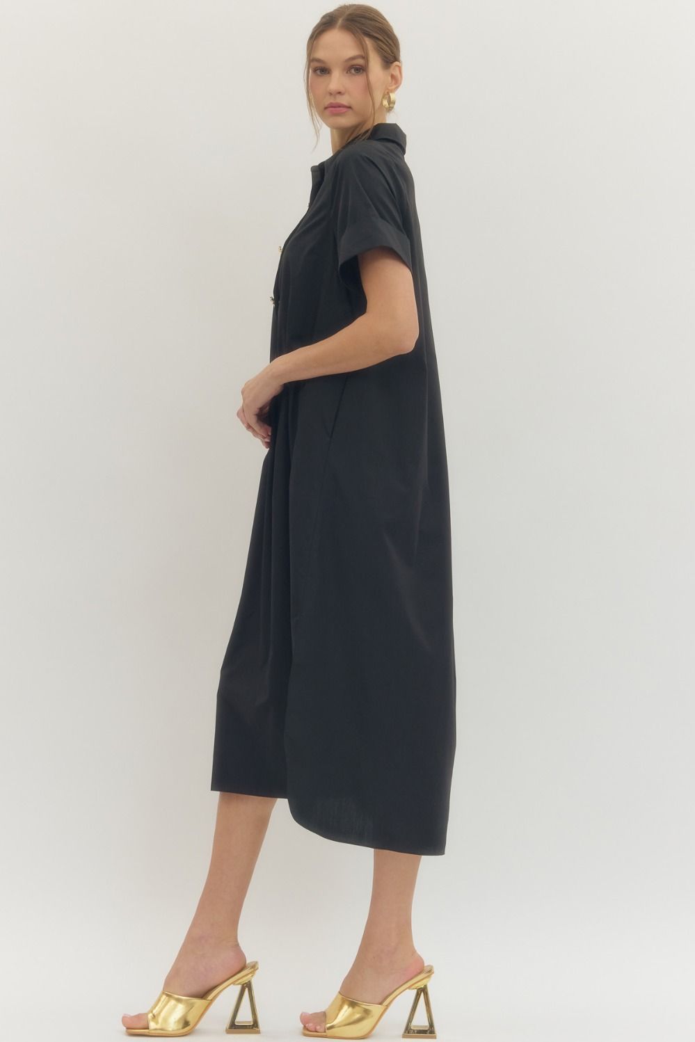 The Hadley Midi Dress – Black
