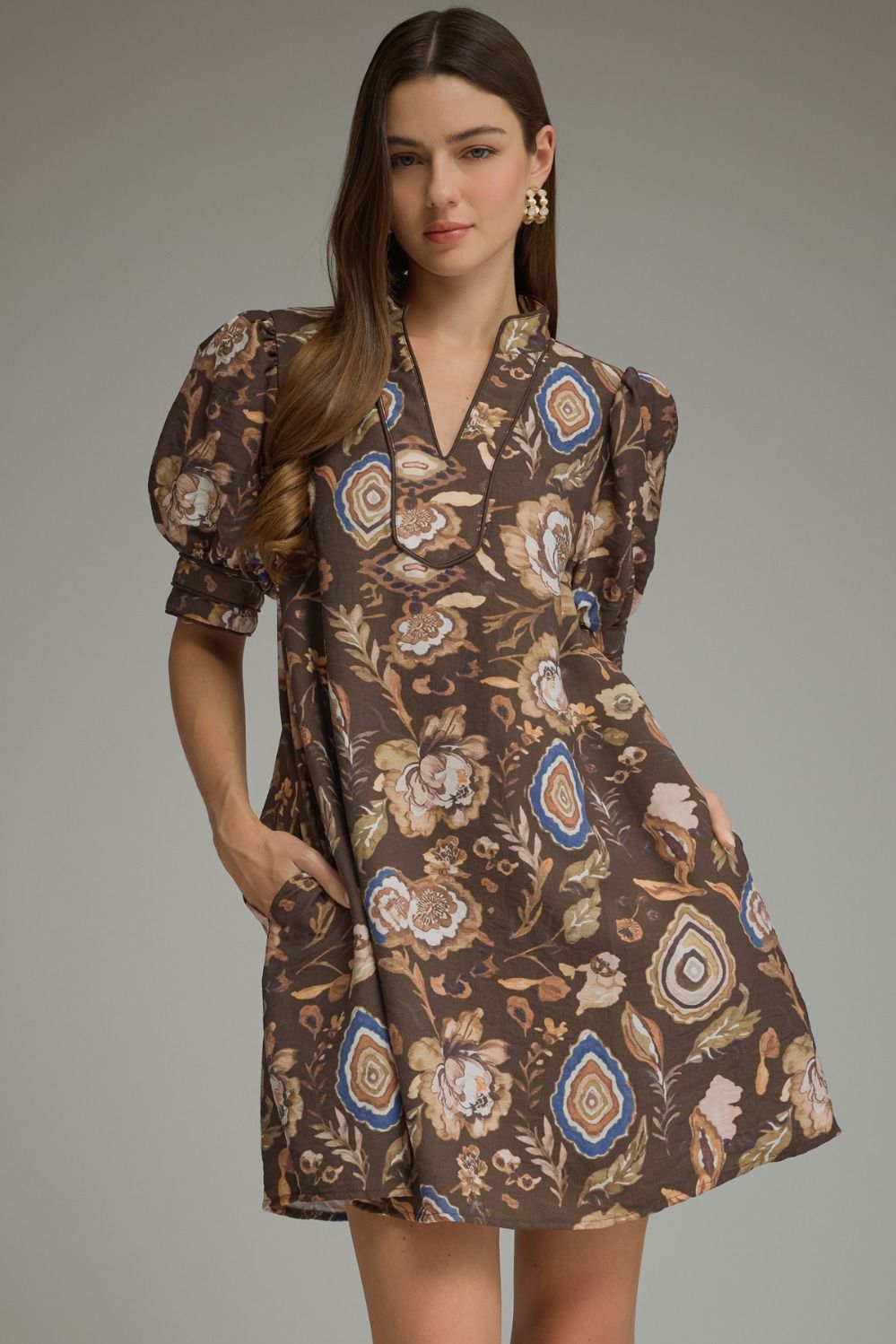 Autumn Mosaic Mini Dress