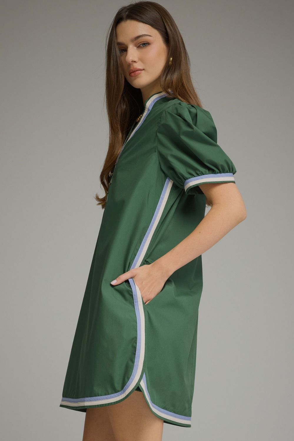 The Ivy League Mini Dress – Hunter Green