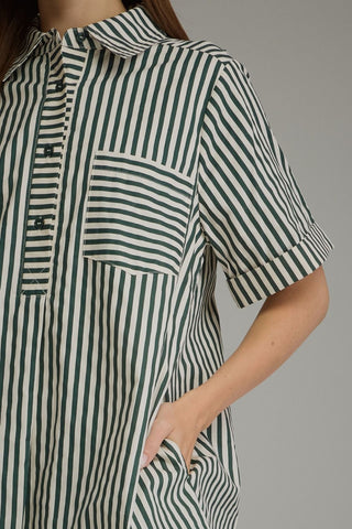 Green With Envy Shirt Dress