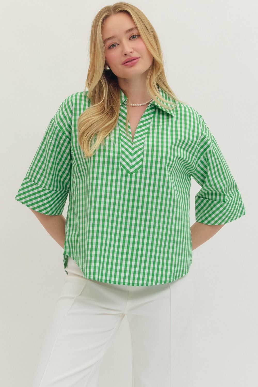 The Clover Check Blouse