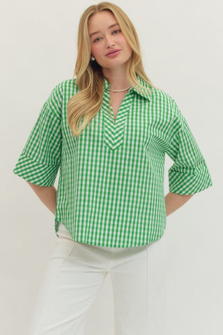 The Clover Check Blouse
