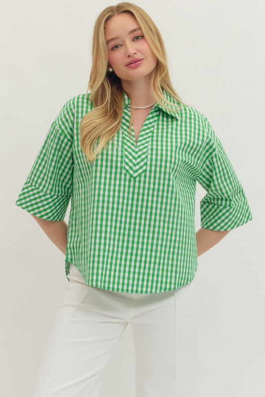 The Clover Check Blouse