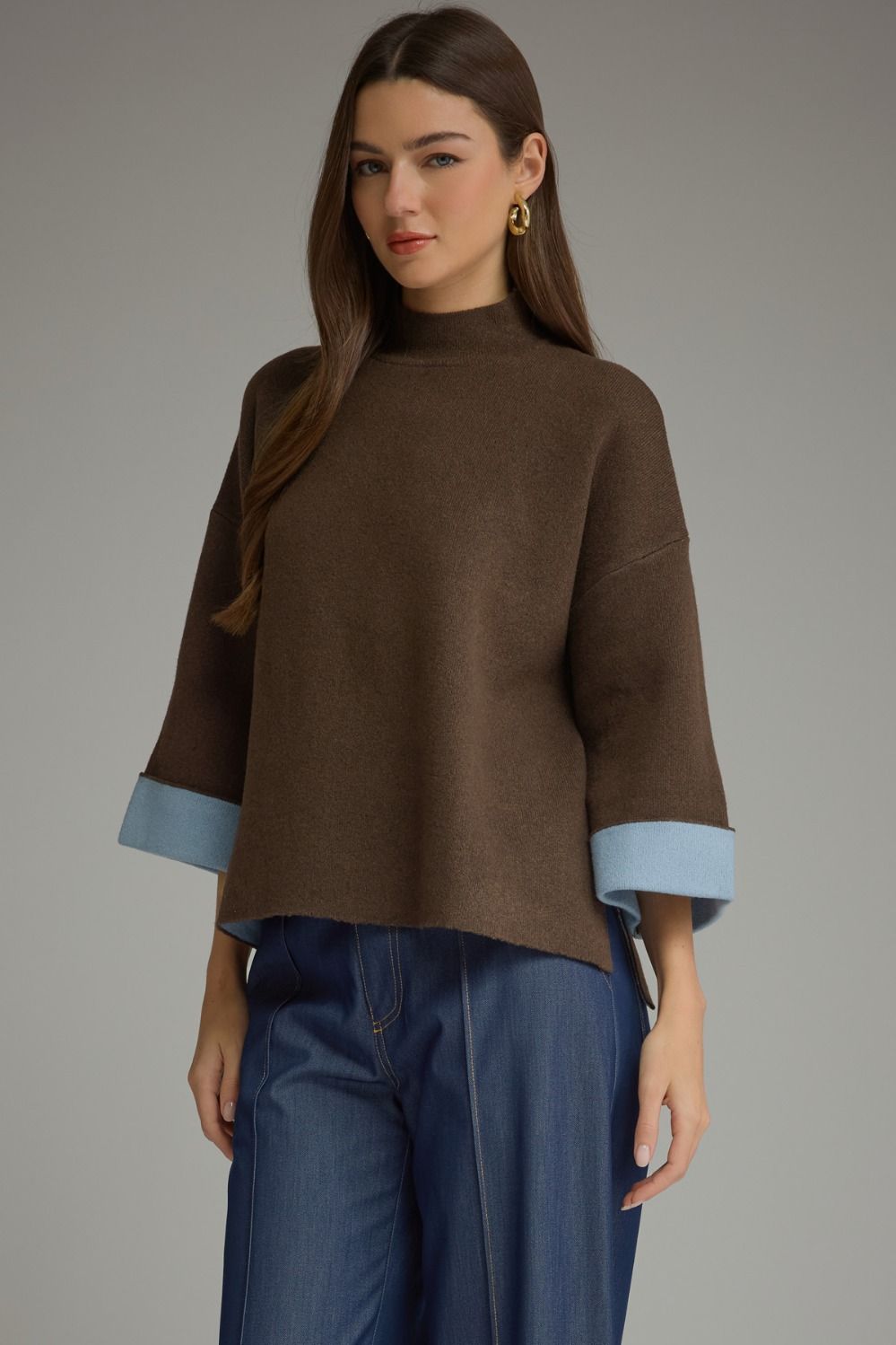 Blue Bell Cuff Sweater