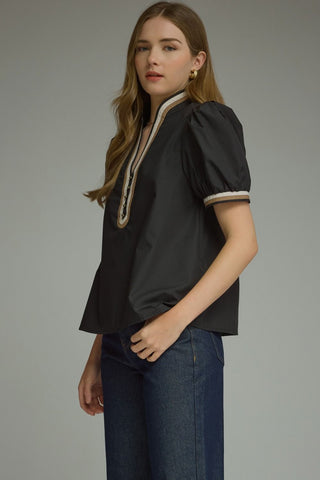The Collins Contrast Top