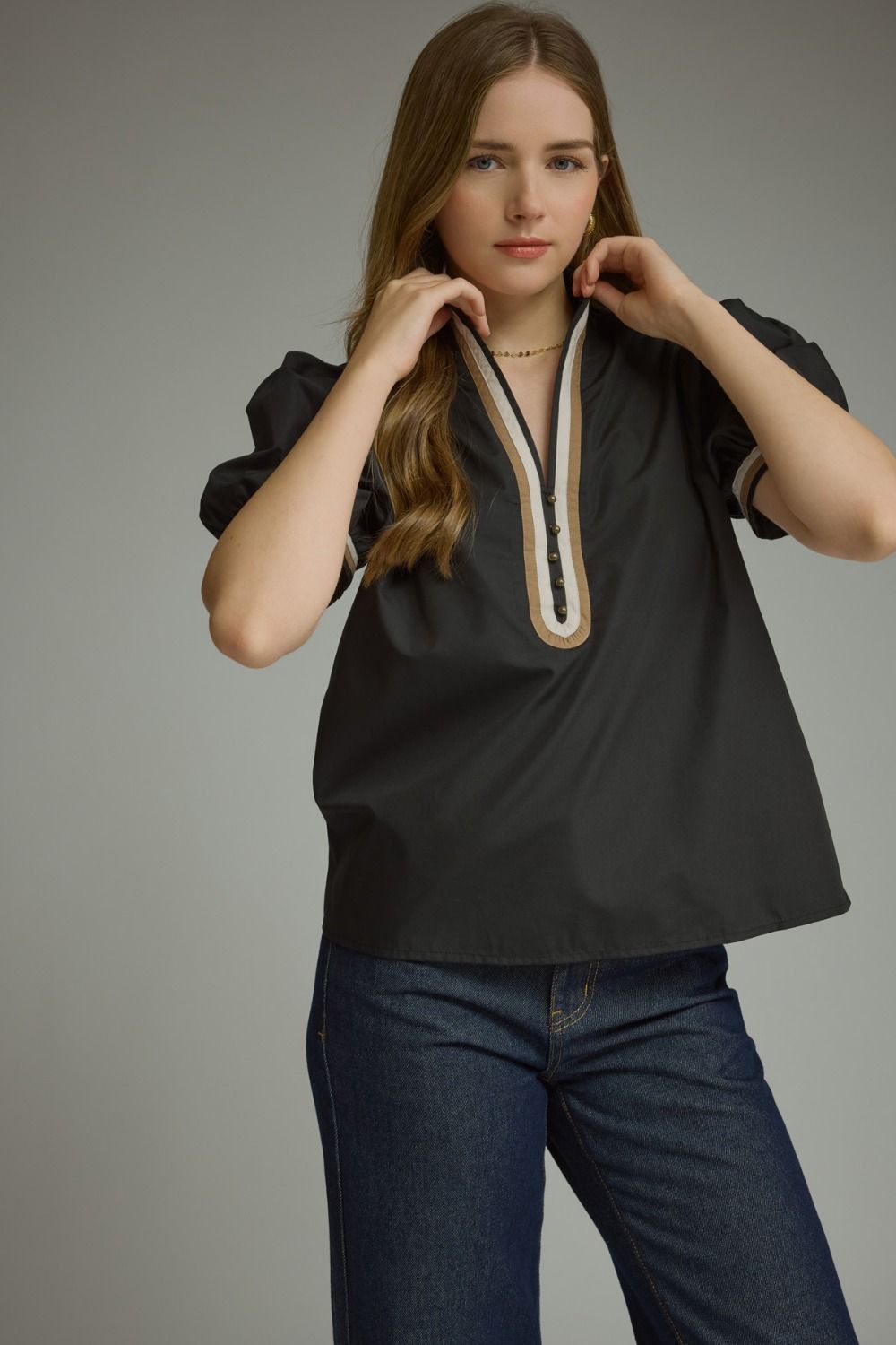 The Collins Contrast Top