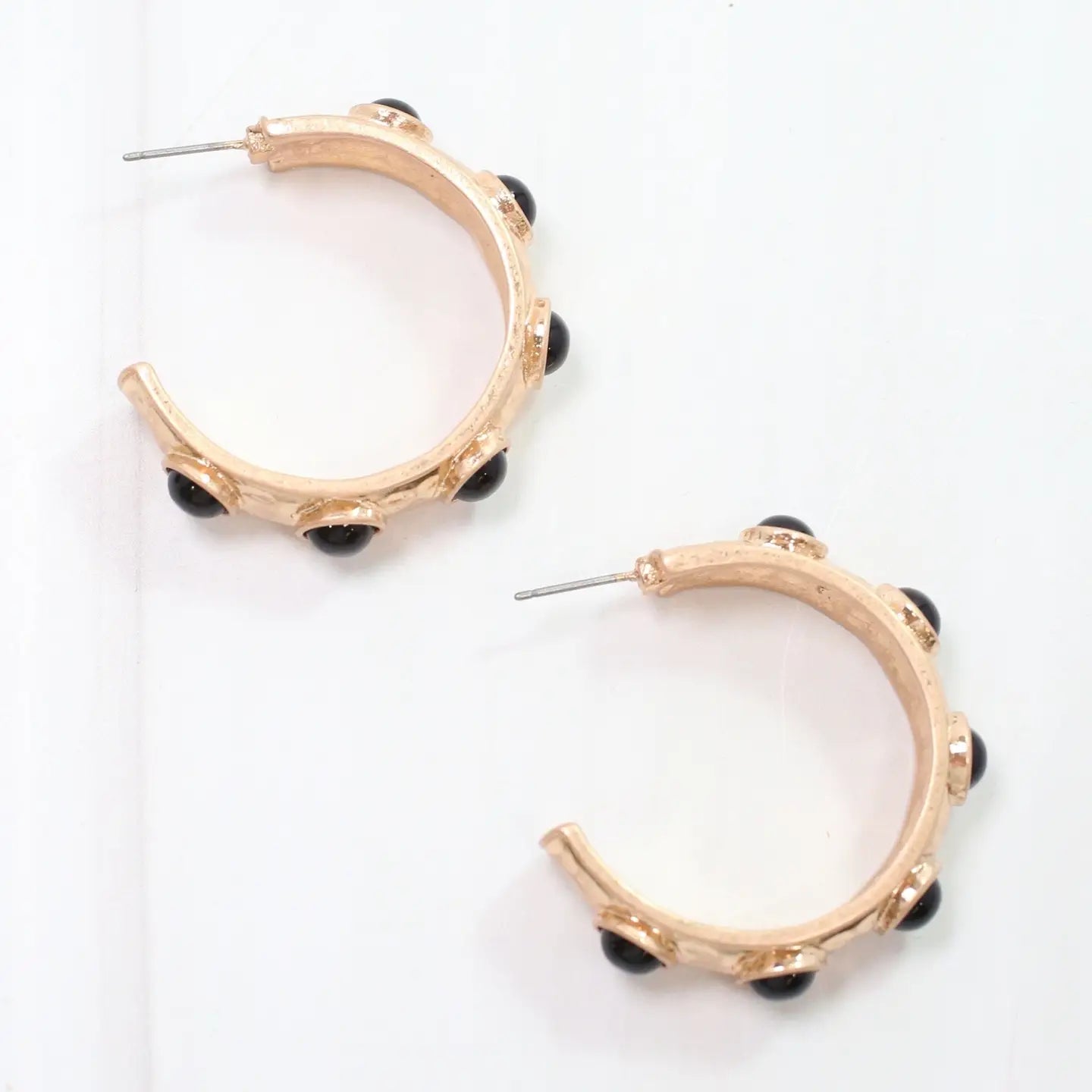 Caroline Hill Frazee Hoops Black or Pearl