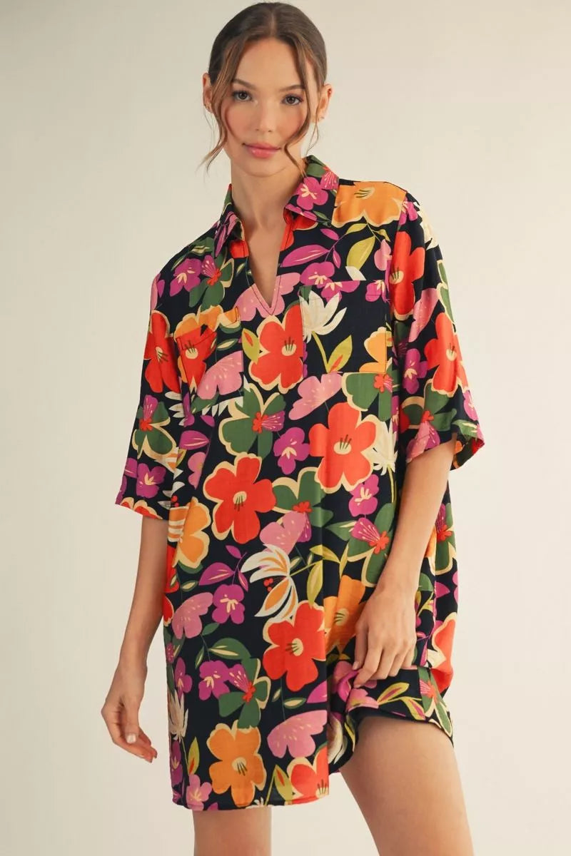 The Full Bloom Shirt Dress