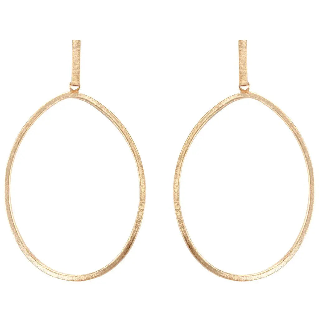 Sheila Fajl Twisted OVal Hoop Earrings