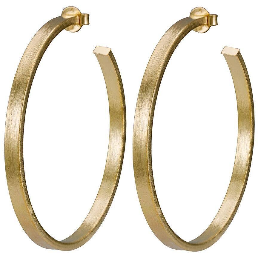 Sheila Fajl - Small Lunaria Hoops: 18K Gold Plated