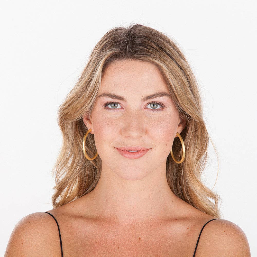 Sheila Fajl - Small Everybody's Favorite Hoops: Brushed 18k Gold Plated